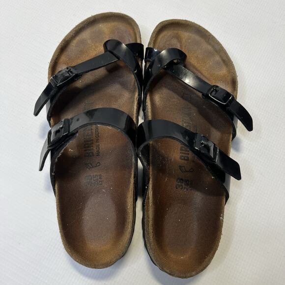 Birkenstock Mayari Black Toe Loop Sandals Womens Size 38 L7 M5 - Picture 8 of 12